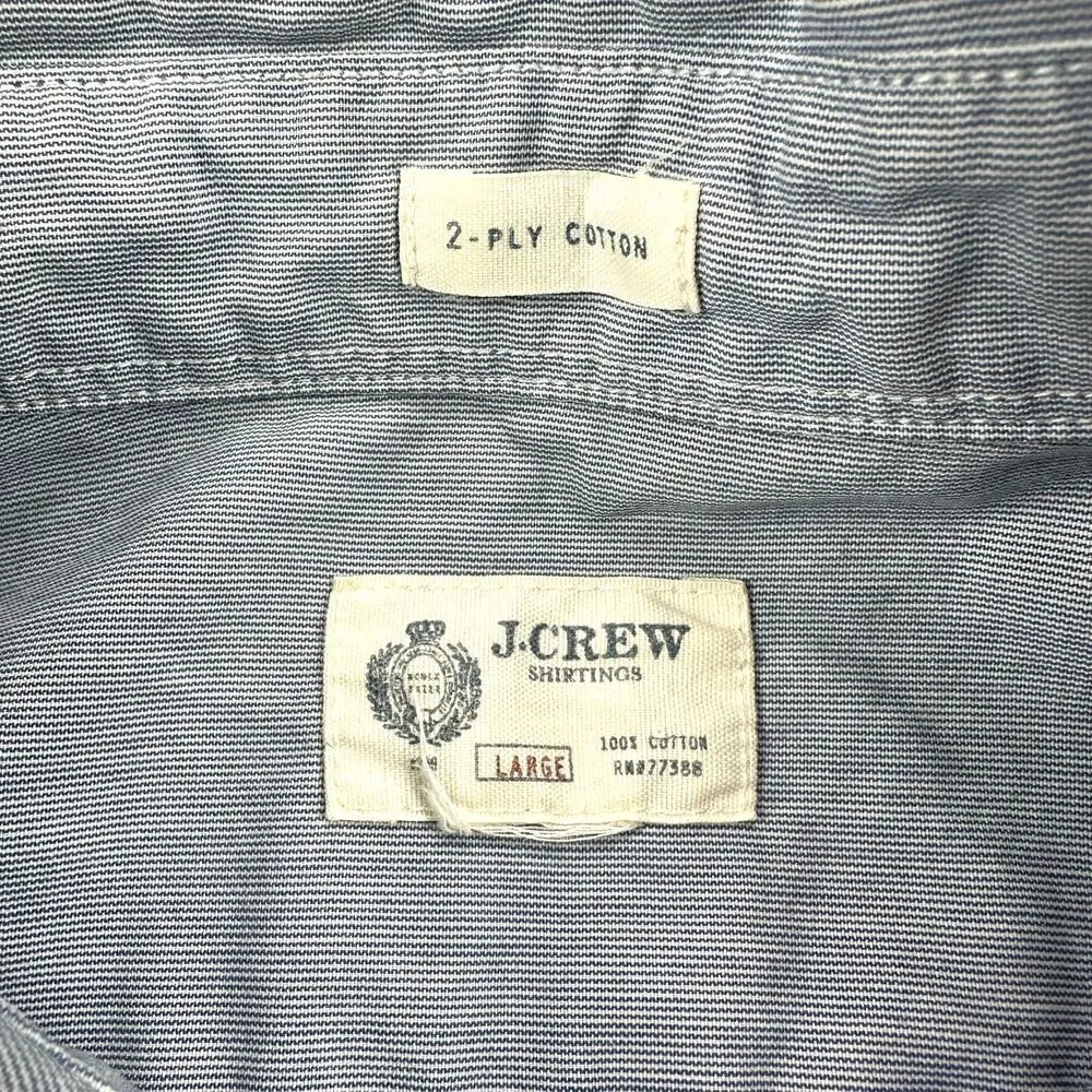 J. Crew Men's Large L Long Sleeve Light Blue Button Up Shirt
